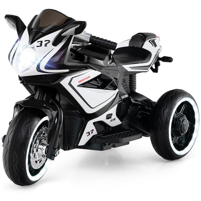 Costzon Toddler Motorcycle with LED Lights 6V Battery Powered Kids Motorcycle