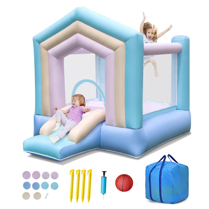 Costzon Inflatable Bounce House, Dream Cotton Bouncy House for Kids 5-12 Indoor Outdoor Family with Large Jumping Area