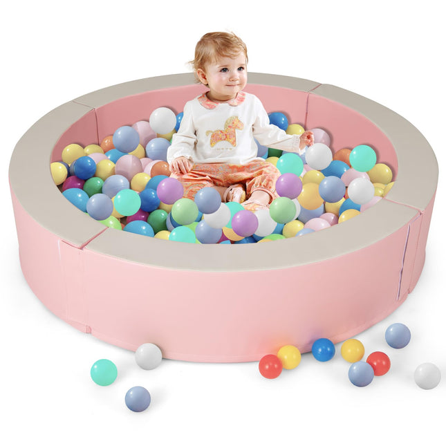 Costzon Ball Pit, Detachable Foam Pool for Toddlers or Dogs with 50 Colorful Ocean Balls