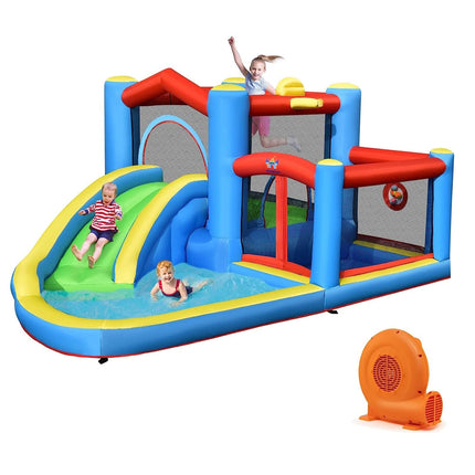 BOUNTECH Inflatable Water Slide, Bouncy House for Kids 5-12 Indoor Outdoor Party Family with Target Balls