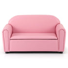 Costzon Kids Couch, 2 in 1 Double Seat Children's Sofa, Toddler Armrest Chair for Bedroom, Large Soft Kids Sofa