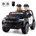 Costzon 24V Licensed Chevrolet 2-Seater Ride-On Police Car 4WD with Remote