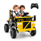 Costzon 24V Ride On Excavator 4WD Electric Truck Construction Vehicle with Remote Control