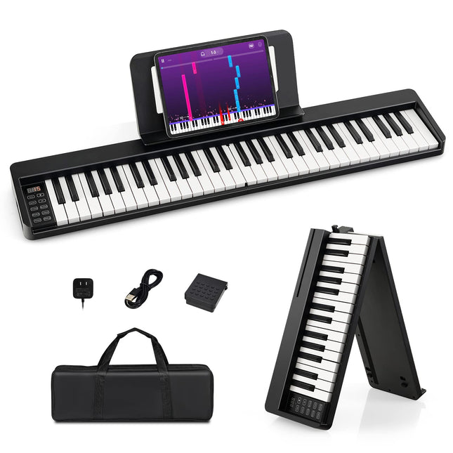 61-Key Folding Piano Keyboard - Costzon