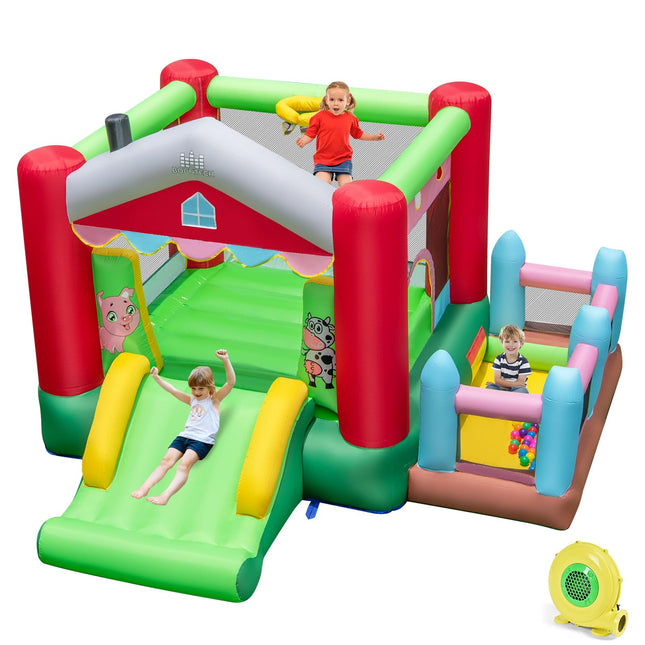 BOUNTECH Inflatable Bounce House, Bouncy House for Kids Indoor Outdoor Party Family with Wide Slide