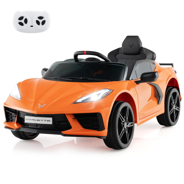 Costzon Ride On Car, Licensed Chevrolet Corvette C8 Kids' Electric Vehicles w/Remote Control,  Kids Car for Boys Girls Aged 3+