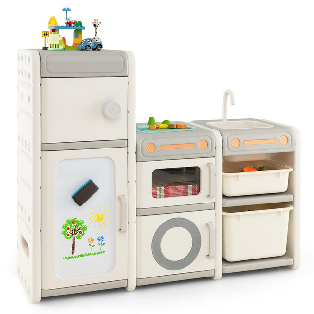 Costzon Toy Organizers and Storage, Multipurpose Kids Toy Chest with Magnetic Whiteboard