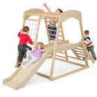 Costzon 6-in-1 Indoor Jungle Gym, Large Size Montessori Climbing Toys for Toddlers with Monkey Bars