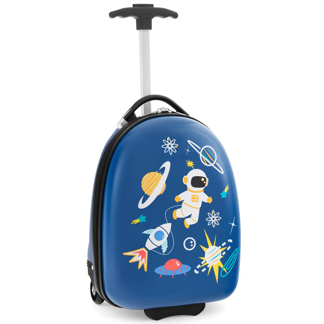 BABY JOY Kids Luggage, 16” Hard Shell Kids Carry On Luggage, Kids Suitcase for Girls Boys Toddlers