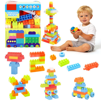 Costzon 150 Pcs Toddler Building Blocks Toy Stacking Block Set