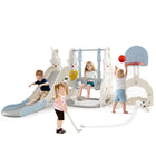 Costzon Toddler Swing and Slide Set 7 in 1 Toddler Slide for Kids
