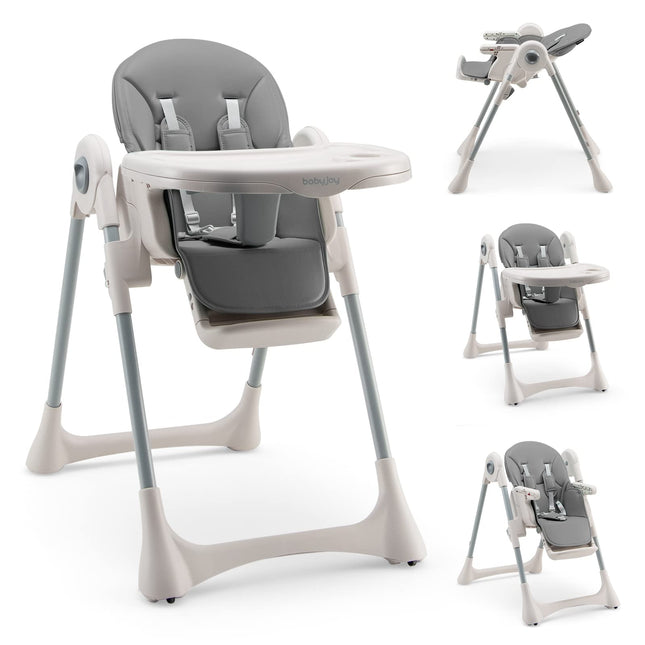 BABY JOY Convertible High Chair for Babies & Toddlers, Foldable Highchair with Adjustable Backrest