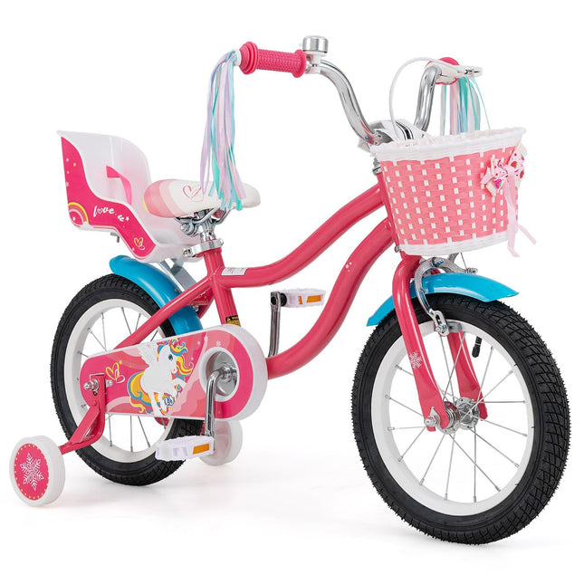 BABY JOY Kids Bike,  95% Pre-Assembled Girls Bike for 3-8 Years Old
