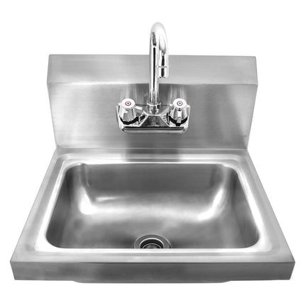 Costzon Stainless Steel Kitchen Sink Wall Mounted Commercial Washing Basin Bowl