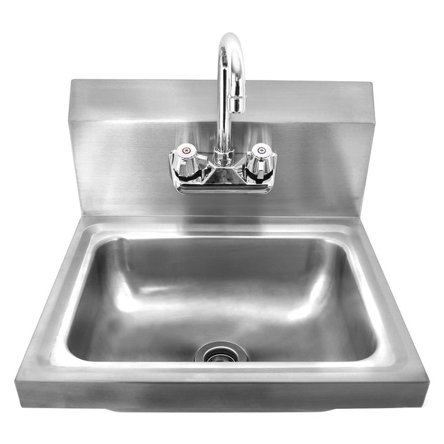 Costzon Stainless Steel Kitchen Sink Wall Mounted Commercial Washing Basin Bowl