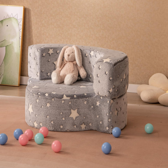 Costzon 2 in 1 Convertible Glow in The Dark Kids Sofa with 8-inch Sitting Cushion