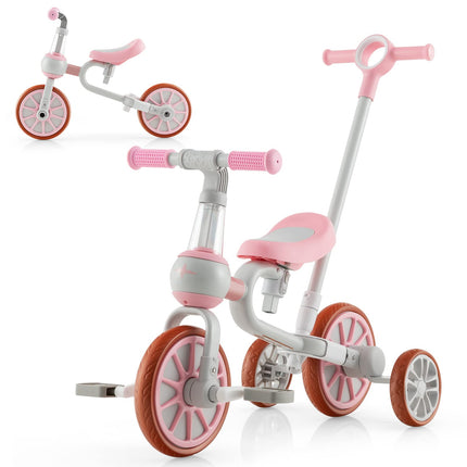 BABY JOY 4 in 1 Tricycle for Toddlers, Kids Trike Baby Balance Bike, Boy Girl Ride-on Toy