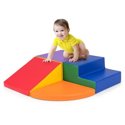 Costzon Climbing Toys for Toddlers, 4 Pieces Climb and Crawl Foam Kids Building Blocks for Children Development & Indoor Active Play