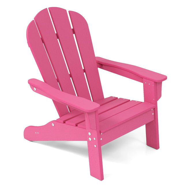 Costzon Kids Adirondack Chair Set of 1/2/4, All-Weather HDPE Patio Chair with Armrests