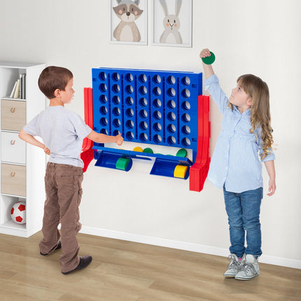 Costzon Giant 4 in a Row Connect Game, 2-in-1 Jumbo 4-to-Score Game Set with Carrying Bag, Fun Family Party Game