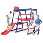 Costzon 7 in 1 Climbing Toys for Toddlers, Indoor Outdoor Kids Gym for Exercise w/Climbing Net