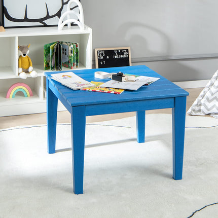 Costzon Kids Table, 25.5" x 25.5" Square Activity Play Table, Indoor & Outdoor, Toddler Table