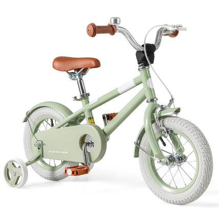 BABY JOY Kids Bike, 12 Inch Sport Style Children's Bicycle with Vivid Color, Training Wheels
