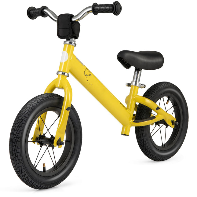 Costzon Toddler Balance Bike, No Pedal 12” Training Bicycle for 3+ Years Old Kids with Rubber Tires and Height Adjustable Handlebar & Seat