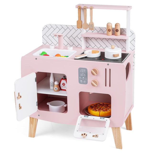Costzon Kids Kitchen Playset | Toddler Interactive Pretend Play Toy w/Oven