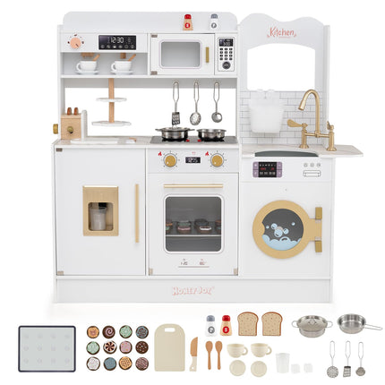 Costzon Kids Kitchen Playset Toddler Wooden Pretend Playset