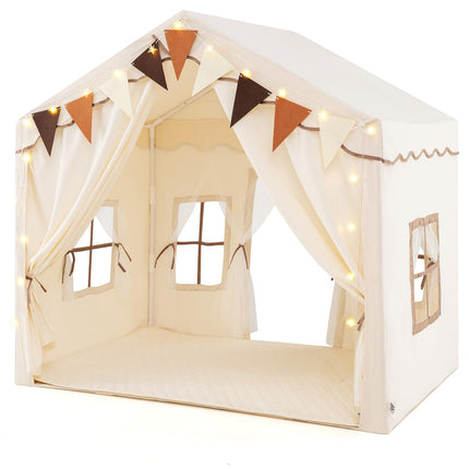 Costzon Kids Tent, Large Toddler Play Tent with 2 Doors, 4 Windows(53.5" x 37" x 53")