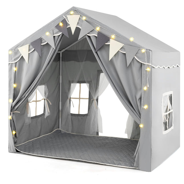 Costzon Kids Tent, Large Toddler Play Tent with 2 Doors, 4 Windows(53.5" x 37" x 53")