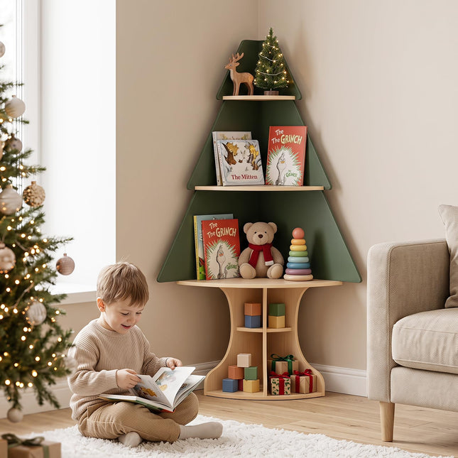 Costzon Tree Kids Bookshelf Space-Saving Montessori Bookcase