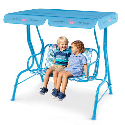 Costzon Kids All-Weather Lounge Chair Hammock with Adjustable Canopy