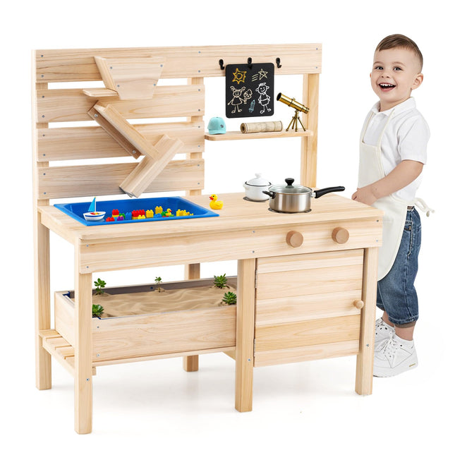 Costzon Outdoor Play Kitchen w/Detachable Sandbox