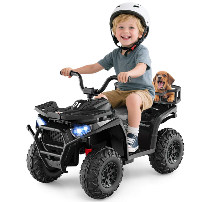 Costzon 24V Kids ATV Four Wheeler Quad Electric Vehicle with LED Lights