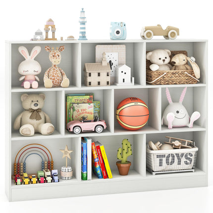 Costzon Montessori Shelf, 10-Section Toy Storage Organizer for Books Toys