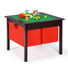 Costzon Kids Table, Children Wooden Activity Table w/Storage Drawers, 2 in 1 Building Block Tabletop