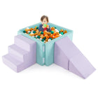 Costzon 3-in-1 Kids Ball Pit with Suede Fabric Soft Play Set (Balls Not Included)