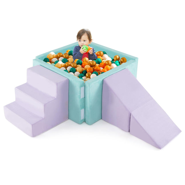 Costzon 3-in-1 Kids Ball Pit with Suede Fabric Soft Play Set (Balls Not Included)