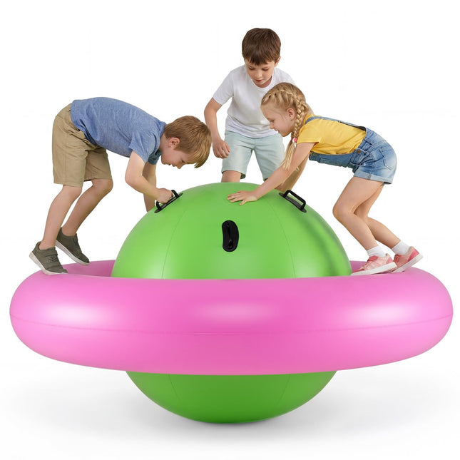 Costzon Giant Inflatable Dome Rocker Bouncer, Blow Up Rocking Ball Playground