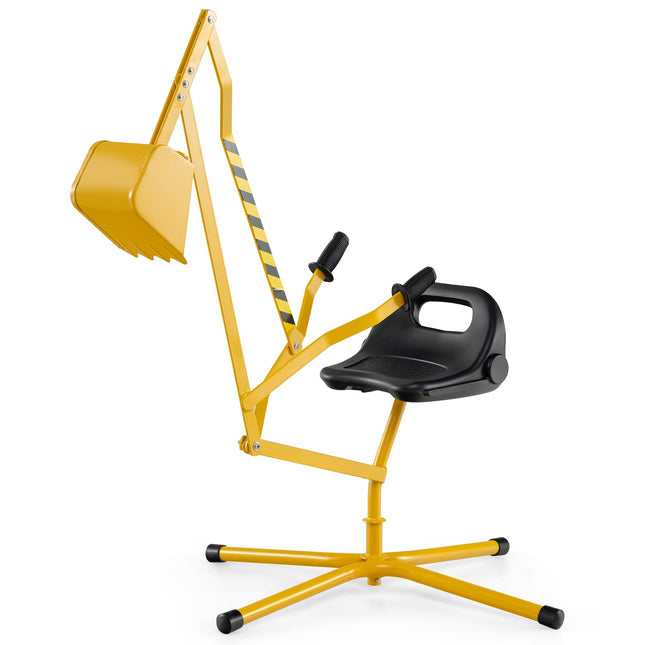 Costzon Sand Digger with 360° Rotation X-Shaped Metal Base & 2-Handed Controls for Sand