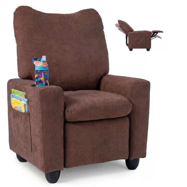 Costzon Ergonomic Kids Recliner Chair with Cup Holder & Footrest