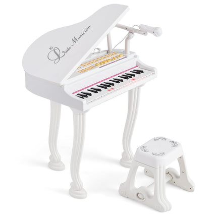 Costzon Kids Piano, 37 Key Mini Grand Piano Toy Keyboard, Portable Electronic Piano Educational Musical Instrument Toy