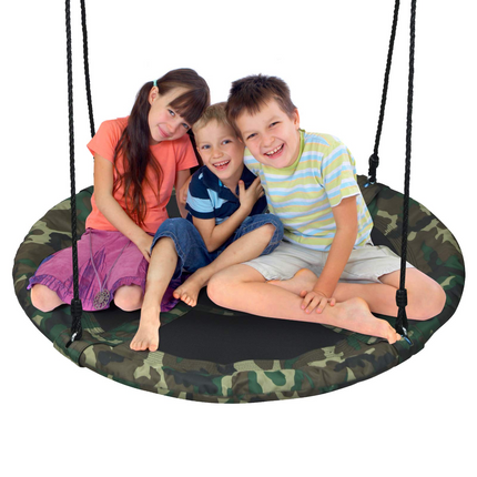 Costzon Tree Swing, 40 Inch Saucer Swing for Kids Outdoor, Flying Swing for Backyard