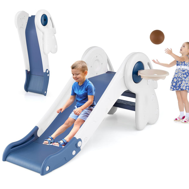 Costzon 3-in-1 Freestanding Foldable Baby Slide for Kids Climber Playset