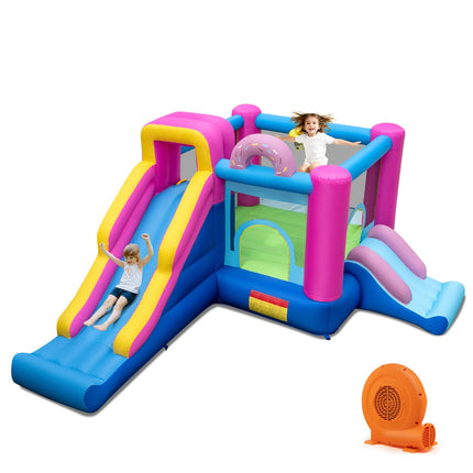 BOUNTECH Princess Bouncy House Jump Castle for Kids Indoor Outdoor w/2 Slides & Jumping Area