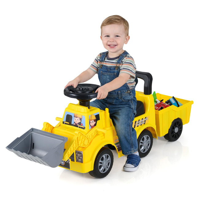 Costzon Ride on Excavator Kids Digger Bulldozer Push Car