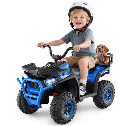 Costzon 24V Kids ATV Four Wheeler Quad Electric Vehicle with LED Lights