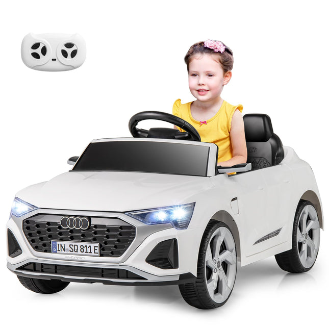Costzon 12V Kids Ride on Car Licensed Audi SQ8, Remote Control Ride on Toy, Battery Powered Electric Vehicle with Spring Suspension